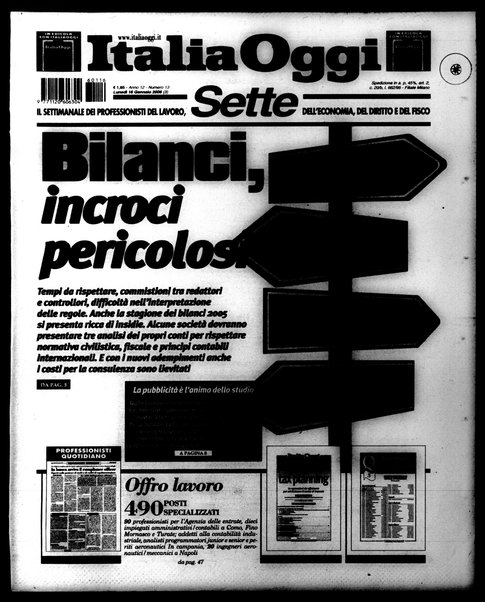 Italia oggi : quotidiano di economia finanza e politica